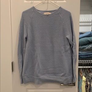 LOFT Light Blue Split Back Sweater